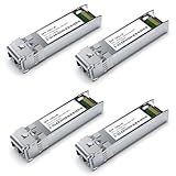 4Pack SFP+ 10GBase-LR LC Module, SingleMode 1310nm, SMF Dual LC Fiber Optic Transceiver for Cisco SFP-10G-LR, Ubiquiti UniFi UF-SM-10G, Meraki MA-SFP-10GB-LR, Netgear, TP-Link and More(DDM 20km)