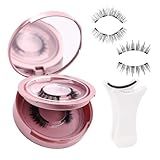 FADLASH 2 Pair Magnetic Eyelashes with Applicator Reusable Magnetic Lashes Wispy Lashes No Glue Needed False Eyelash Natural Look (A02)