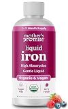 Mother's Promise Organic Liquid Iron Supplement for Women, 16 Fl Oz