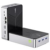GMKtec Mini PC NAS, G9 Intel N150 Dual Boot System Desktop Computer 12GB DDR5 64GB EMMC +512GB SSD, 4*M.2 NVMe Slots, Dual NIC 2.5GbE, USB-C/USB 3.2 10Gbps, Network Attached Storage