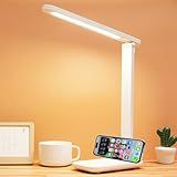 R RUCKERCO Led Desk Lamp Dimmable Desk Light Reading Lamp 3 Lighting Modes, Eye Protection Accessories, Study Desk Lamp Equipped USB Charger Suitable for Home Office is for Gift Giving