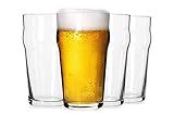 LUXU Pint Glasses,20oz British Beer Glass,Easy to Stack Beer Glasses