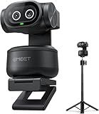 EMEET PIXY Dual-Camera AI-Powered PTZ Camera 4K with Tripod, AI Tracking, PDAF&AI Autofocus 0.2s, 1/2.55'' Sony Sensor, 3 Mics, Presets, 4K Webcam for Streaming, OBS/Twitch/Switch 2 Compatible