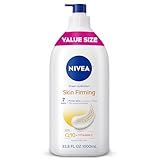 NIVEA Sheer Hydration Skin Firming Body Lotion with Q10 and Vitamin C, 72-Hour Body Moisturizer for Normal to Dry Skin, 33.8 Fl Oz Value Size Pump Bottle