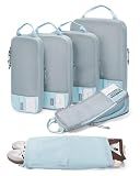 BAGSMART 6 Set Compression Packing Cubes for Travel, Lightweight Luggage Organizer Bags, Durable Space Saver Bags Travel Essentials
