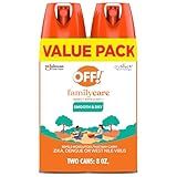 OFF! Family Care Insect & Mosquito Repellent, Bug Spray Containing 15% DEET, Protects Against Mosquitoes, 4 Oz, 2 Count