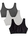 Fruit of The Loom Womens Built Up Tank Style Sports Bra, Black/Heather Grey/Charcoal, 36 US