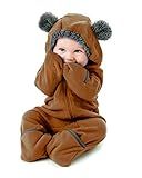 Cuddle Club Fleece Baby Bunting Bodysuit – Infant One Piece Kids Hooded Romper Outerwear Toddler Jacket