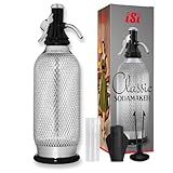 iSi North America Classic Sodamaker, 1 Quart - Stainless Steel Carbonation System for Sparkling Water, Fresh Beverages, Handcrafted Cocktails - Portable & Professional Soda Maker for Restaurant Use