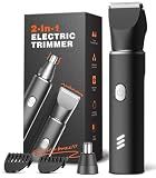 Manscape Body Hair Trimmer for Men, Waterproof Groin Trimmer, Electric Razor Ball Shaver for Chest Pubic Leg Arm Underarm Back Nose, Rechargeable Wet/Dry Groomer, Black