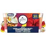 Glade 1-Wick 2in1 Scented Candle Jar, Hawaiian Breeze & Vanilla Passion Fruit, Air Freshener Infused with Essential Oils, 4.08 Oz, 2 Count