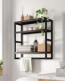 Galood Over The Toilet Storage Bathroom Shelves Wall Mounted 3 Tier Black