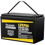 12V 100Ah LiFePO4 Solar Battery – Deep Cycle Lithium Battery for Solar Systems, Off-Grid, RV, Marine, and Backup Power with 15000+ Cycles, Lightweight, Maintenance-Free