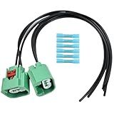 2PCS Headlight Connector Plug Pigtail Wiring Harness for Jeep RAM Chrysler, Headlight Daytime Running Lamp Parking Light H13/9008 68064997AA