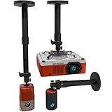 PropVue Universal Projector Mount - Adjustable Ceiling or Wall Mount for Office & Home Mini Projectors - Full Motion, Easy Installation, 360° Swivel, Extendable Length 13.8" to 21"