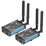 Wireless HDMI Transmitter and Receiver,1640Ft / 500M, 4K Decoding 1080P@60Hz Dual Band 2.4G/5G HDMI Wireless Extender, Plug and Play, Portable for Office, Home Theater, Events (Blue)