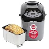 West Bend Hi-Rise Bread Maker Machine Programmable 12 Programs Including Gluten Free & 3 Loaf Sizes and Crust Colors with Traditionally-Shaped Horizontal Bread Pan with Dual Knead Blades, 3-Lb, Gray