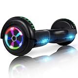 LIEAGLE Hoverboard, 6.5" Self Balancing Scooter Hover Board with Many Certified Wheels LED Lights for Kids Adults Black