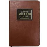 Aigaisen 2026 One minute WITH GOD for men, 365 days of daily prayer brown book, Bible prayer Faux Leather Journal