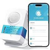 WiFi Motion Sensor, Smart PIR Motion Detector with Real-Time App Alerts, 128° Wide Angle & 8m Range, No Hub Required, Works with Smart Life/Tuya, Battery or USB Powered for Home Security Automation