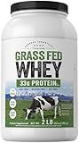 Carlyle Grass Fed Whey Protein Powder | 2lb | 33g of Protein Per Serving | Unflavored | Sugar and Hormone Free | Non-GMO and Gluten Free Supplement | by Herbage Farmstead