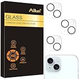 Ailun 3 Pack Camera Lens Protector for iPhone 15 / iPhone 14 ＆ iPhone 15 Plus/iPhone 14 Plus,Tempered Glass,9H Hardness,Ultra HD,Anti-Scratch,Case Friendly,Does not Affect Night Shots