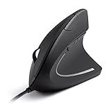 Anker USB Wired Vertical Mouse, Ergonomic Design Mouse for Computer and Laptop, 5 Buttons, 1000/1600 DPI, Optical Technology, USB Corded - Black