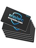 WHonor RFID Blocking Card 6 Pack, Bank Debit Credit Card Protector, Anti-Theft Contactless NFC Blocker, Entire Wallet Protection