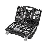 Amazon Basics 131-Piece General Household Hand Tool Set with Storage Case for Home Repair, Portable