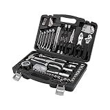 Amazon Basics 131-Piece General Household Hand Tool Set with Storage Case for Home Repair, Portable