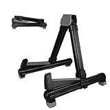 AtAstra Adjustable, Folding Guitar Stand for Acoustic, Classical, Electric Guitars, Bass, Ukulele, Banjo (Black)