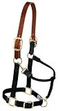 Weaver Equine Breakaway Horse Halter, Supple Leather Crown, Adjustable Brass Throat Snap Halters for Horses, Equine Tack,