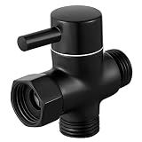 Sneatup Solid Brass 3-way G1/2 Shower Diverter (Matte Black)