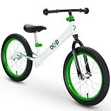 Bixe Balance Bike - 16" (40.6 cm) Big Kids' Training Bikes - Kids Balance Bike Designed for Children Ages 4 to 9 - No Pedal Push Bicycle for Boys or Girls - Green