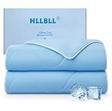 HLLBLL® Cooling Comforter, Ultra Cold Fiber Technology, All-Season Lightweight Blanket to Quickly Cool Down,Deep Sleep Throughout The Night (Blue, TwinXXL(70"x47"))