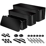 Naeety 3 Pack Cable Organizer Box, Cable Management Box for Surge Protector