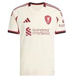 adidas Liverpool FC 25/26 Men's Away Jersey (US, Alpha, Medium, Regular, Regular, Wonder White)