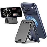 QYQBOON Mag-Safe Wallet Magnetic Wallet for Phone Lightweight Magnetic Phone Pouch Stand Adjustable Leather Mag-Safe Card Holder for iPhone 17/16/15/14/13/12 Series, Not for iPhone 13/12 Mini (Black)