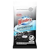 Windex Auto Wipes for Car Windows, Mirrors and Screens, Pre-Moistened Car Cleaner Wipes for Quick Streak-Free Shine, Guaranteed Safe for Tinted Windows and Electronics, 25 count (Pack of 1)