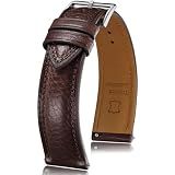 Getalia Italian leather Watch Band Tuscany Natural Vegetable-Tanned Full Grain Genuine Leather, Skin-Safe, Quick Release Replacement Watch Straps for Men and Women Thick and Soft (Coffee Width-20mm)
