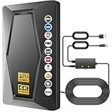2025 TV Antenna Indoor Antenna for Smart TV Long Range Reception HD Digital Antenna Outdoor with Amplifier Signal Booster for Local Channels Supports 4K 1080p