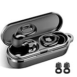 Ear plugs for sleeping, 35dB Noise Reduction Hearing Protection EarPlugs, Reusable Silicone Earplug, 7 Pair Eartips in XS/S/M/L Replaceable Single/Double Ear Plug for Sleep, Study, Work, Events(Black)