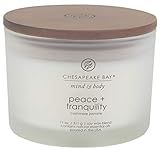 Chesapeake Bay Candle Scented Candle Peace + Tranquility (cashmere jasmine) 3-Wick Coffee Table Jar