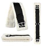 NVAAV Western Cinch Horse Girth 28" - Soft 25mm Thick Fleece Padding & Non-Slip Nylon Webbing with Stainless Steel Buckles - Comfortable, Durable, and Easy to Install for Western Saddles