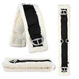 NVAAV Western Cinch Horse Girth 28" - Soft 25mm Thick Fleece Padding & Non-Slip Nylon Webbing with Stainless Steel Buckles - Comfortable, Durable, and Easy to Install for Western Saddles