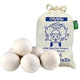 Otylzto Wool Dryer Balls 6-Pack, Drying Balls for Laundry,Reusable As Natural Fabric Softener, Reduce Clothing Wrinkles, Drying Clothes Faster Eco-Friendly