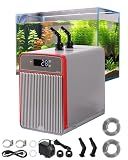 Erfolkerz 1/10 HP Aquarium Chiller– 42gal (160L). for Axolotls, Fish Tanks, hydroponics. Sea & Fresh Water Compatible. Includes Pump, nozzles & Hoops. Ideal for Coral & Shrimp 110V