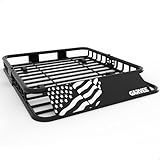 GarveeLife 46" x 36" Universal Roof Rack Carrier Basket, 200 Lbs Capacity Car Cargo Rack with Extension Luggage Holder Basket Heavy Duty for SUVs, Trucks, Vehicles