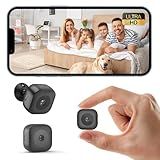 Mini Camera,Security Camera & HD Surveillance Cam,Wireless Rechargeable Indoor Camera with SD Storage & Night Vision Compact Indoor Cameras Wireless for Easy Placement,Motion Detection for Indoors