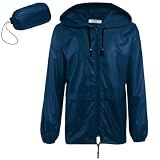 COOFANDY Golf Rain Jackets for Men Waterproof Breathable Packable Rain Shell Men